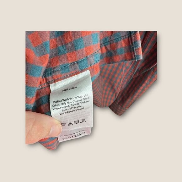 Eddie Bauer Men’s Mountain Long Sleeve Legend Wash Poplin in Canyon Clay Size La - Picture 6 of 6